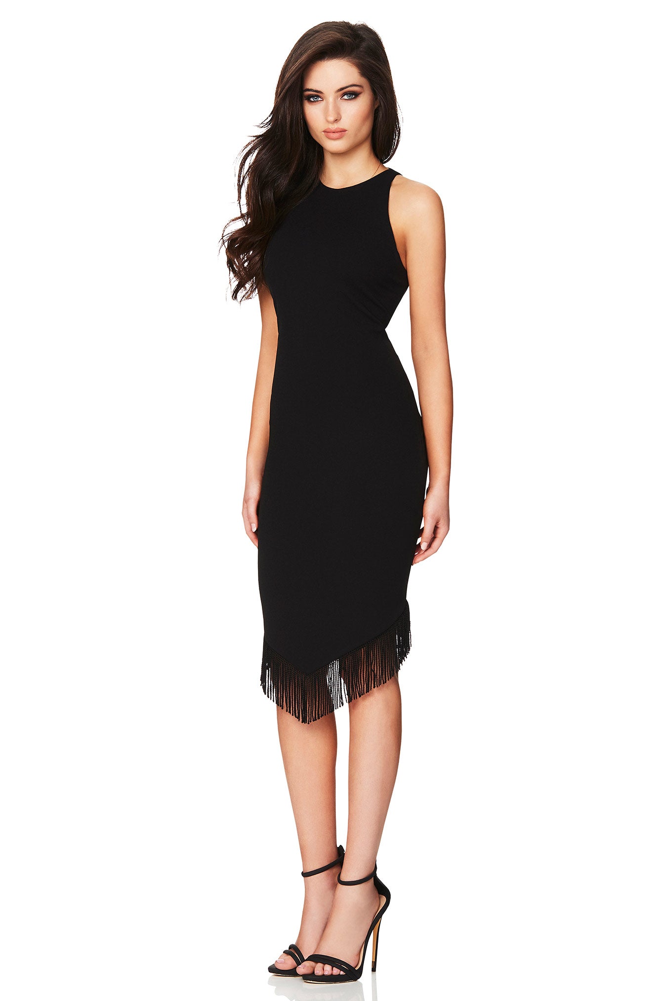 Iris Halter Midi Dress in Black by Nookie